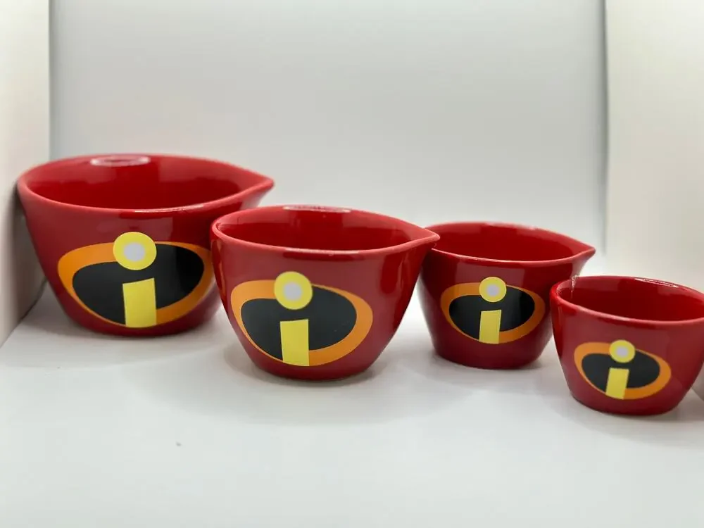 INCREDIBLES RAE DUNN DISNEYS INCREDIBLES RED MEASURING CUPS